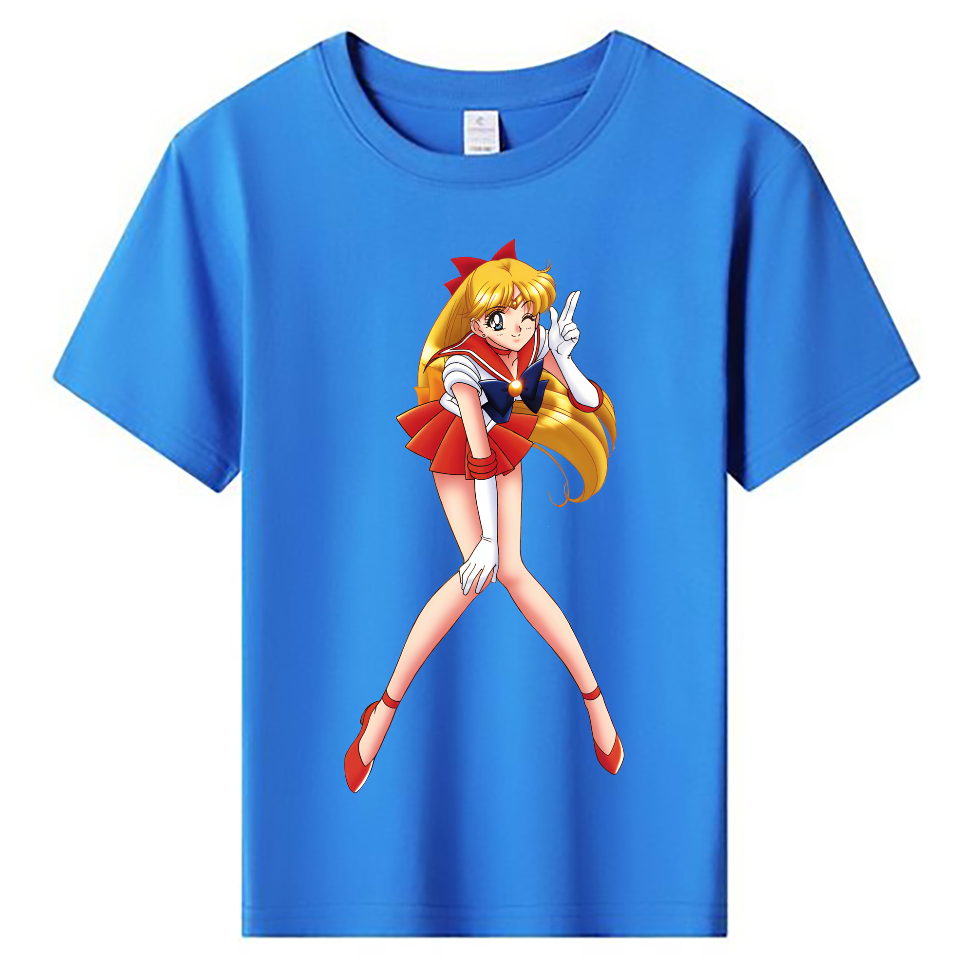 （画像用） 美少女戦士セーラームーン 愛野 美奈子 あいの みなこ Sailor Moon Aino Minako 綿100％キッズTシャツ（フロントプリント）